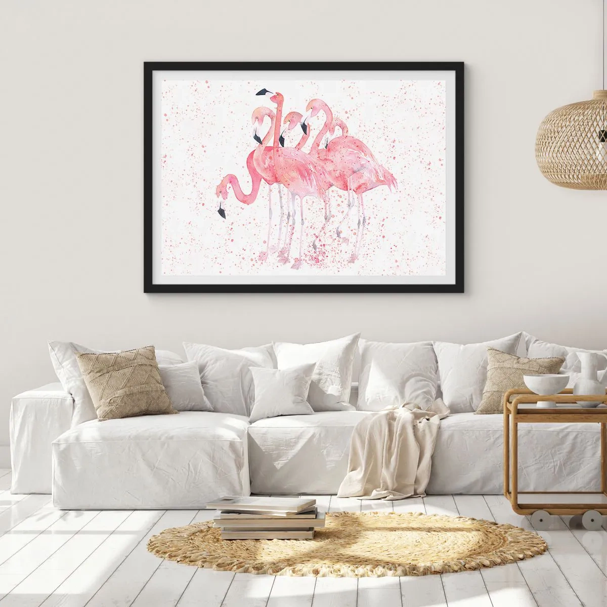Poster in einem schwarzem Rahmen - Rosa Ensemble - 40x30 cm