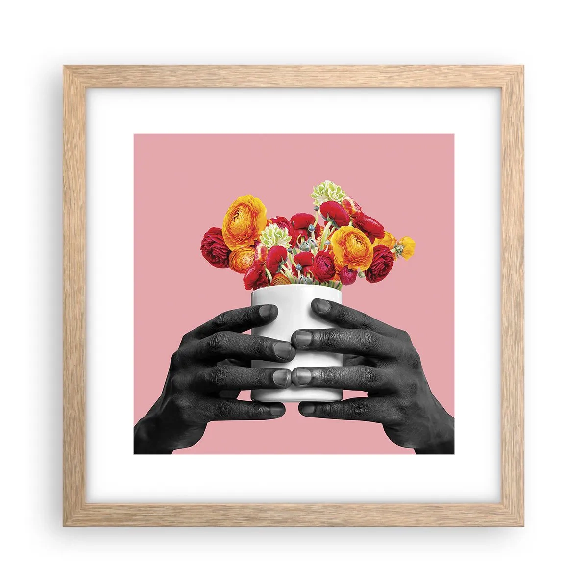 Poster in einem Rahmen aus heller Eiche - Die Apotheose des Lebens - 30x30 cm