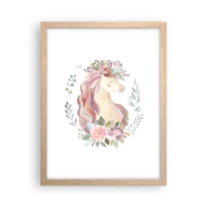 Poster in einem Rahmen aus heller Eiche - Eine Einladung in die Welt der Märchen - 30x40 cm