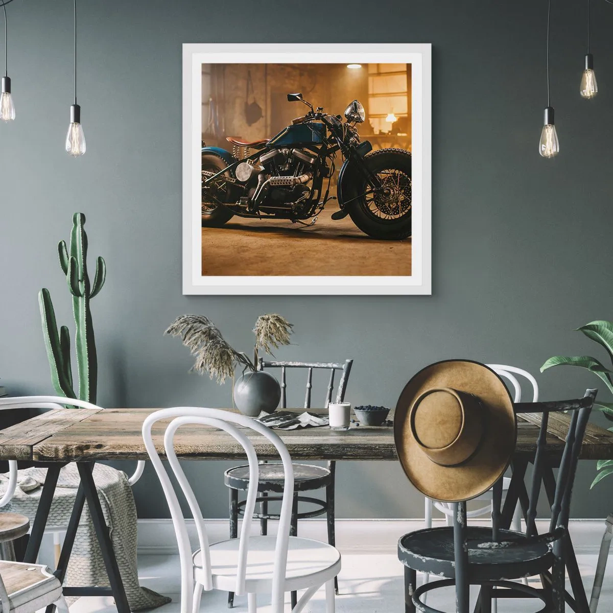 Poster in einem weißen Rahmen - Ich kann alles - 40x40 cm