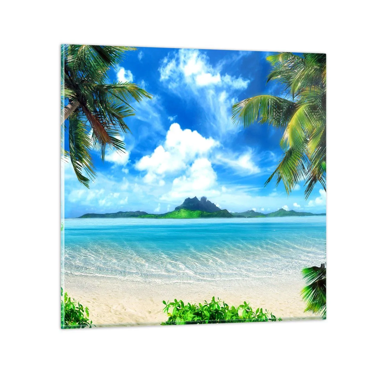 Glasbild - Bild auf glas - Das Azurblau der Tropen - 50x50 cm