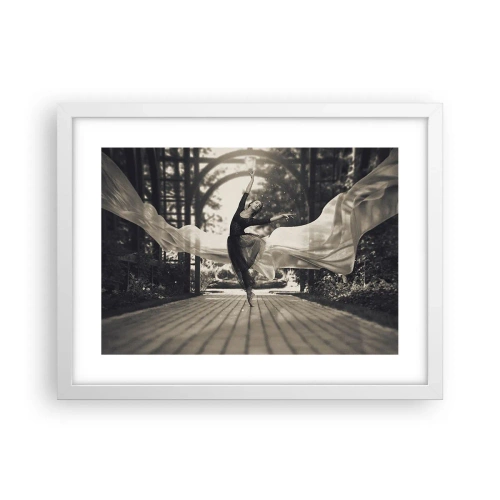 Poster in einem weißen Rahmen - Der Tanz des Gartengeistes - 40x30 cm