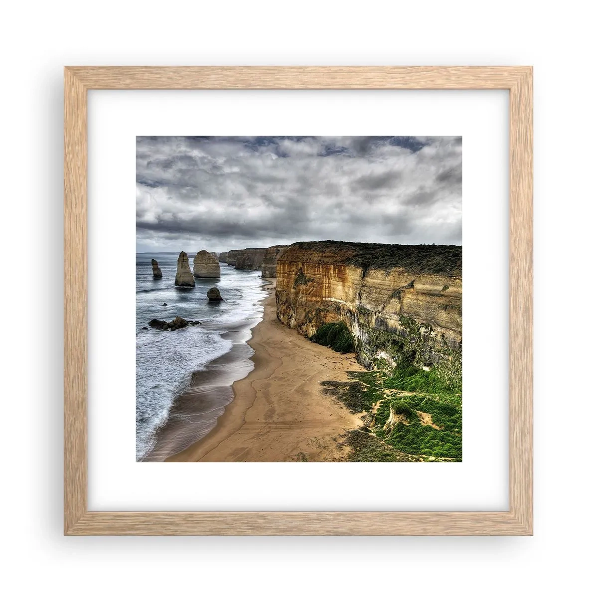 Poster in einem Rahmen aus heller Eiche - Rohe Schönheit - 30x30 cm