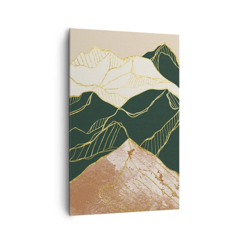 Bild auf Leinwand - Leinwandbild - Goldene Spitzen - 80x120 cm