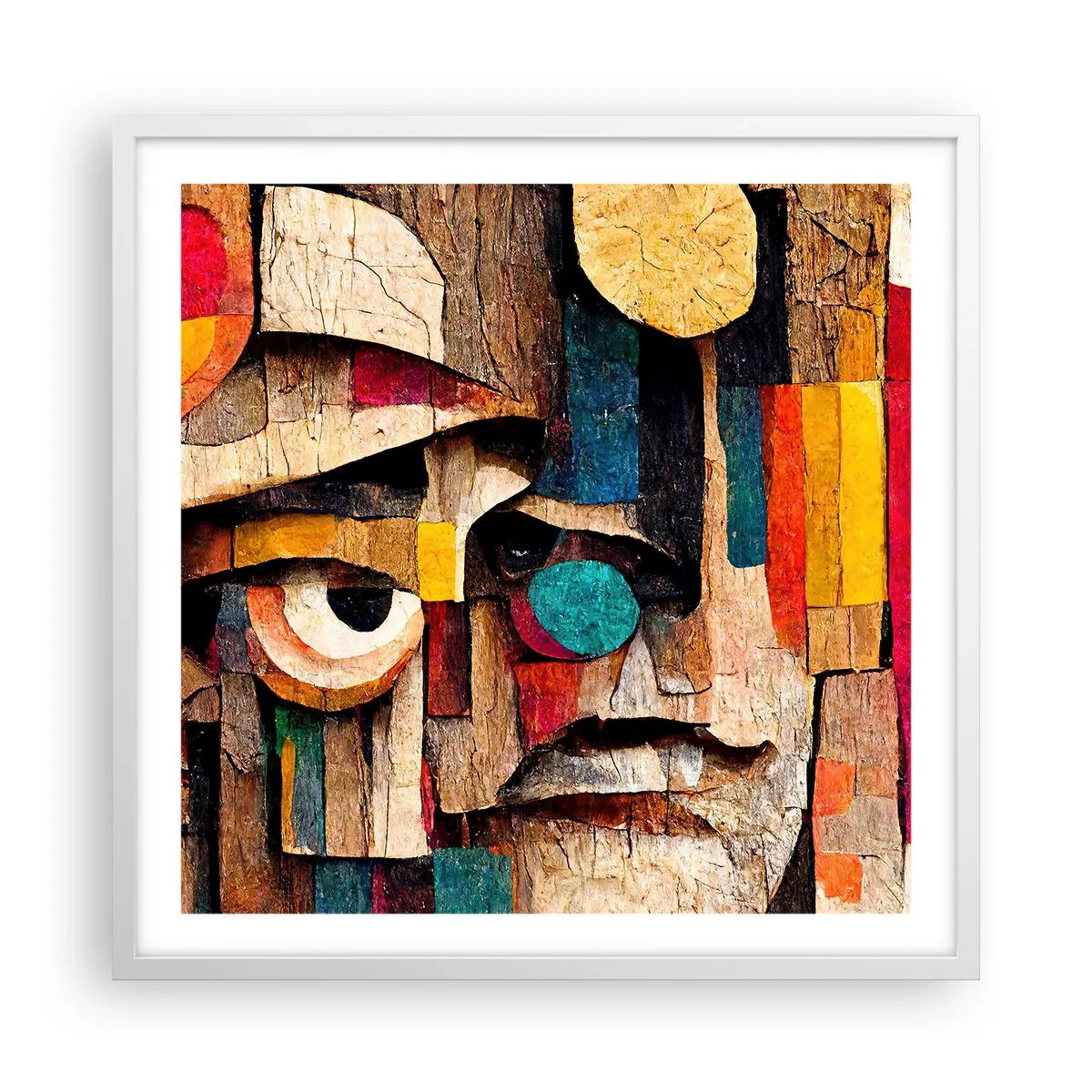 Poster in einem weißen Rahmen - Ich sehe dich… - 60x60 cm