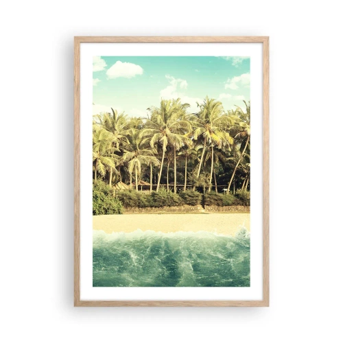 Poster in einem Rahmen aus heller Eiche - Wie wäre es hier? - 50x70 cm