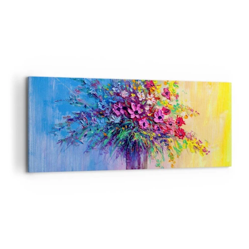 Bild auf Leinwand - Leinwandbild - Sommergeschenk der Wiese - 100x40 cm