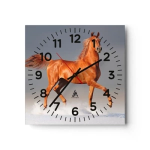 Wanduhr - Glasuhr - Tanzende Anmut - 30x30 cm