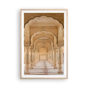 Poster in einem Rahmen aus heller Eiche - Im Palast des Maharadschas - 61x91 cm