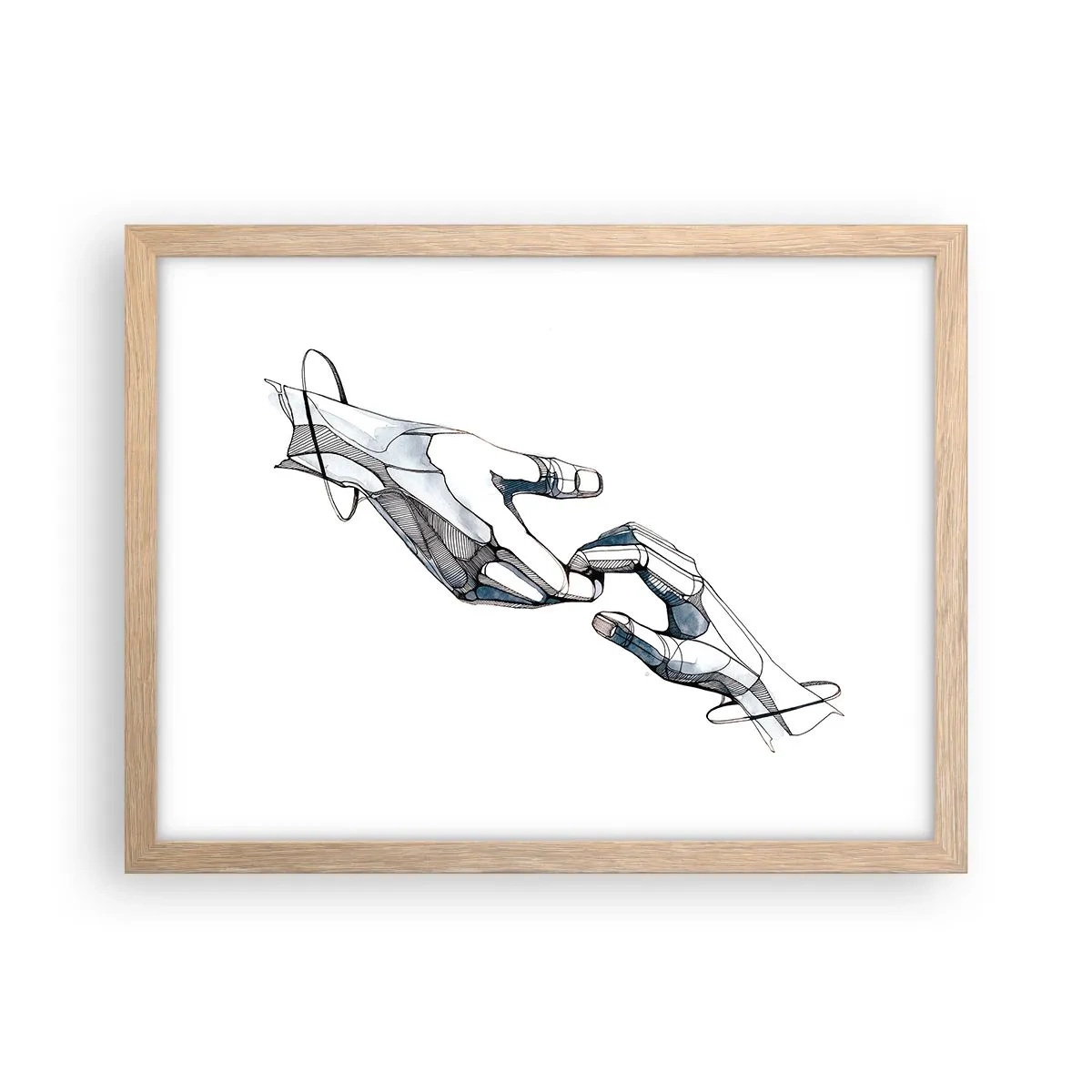 Poster in einem Rahmen aus heller Eiche - Eine gute Geste - 40x30 cm