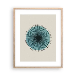 Poster in einem Rahmen aus heller Eiche - Strahlend im Blau - 40x50 cm