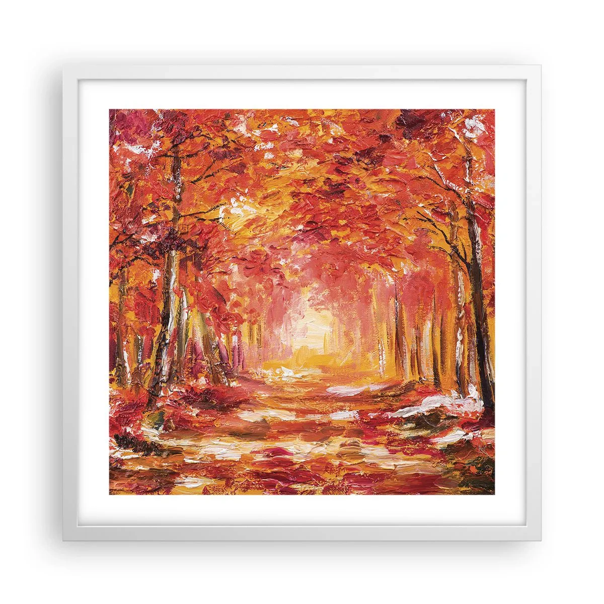 Poster in einem weißen Rahmen - Kupferwald - 50x50 cm