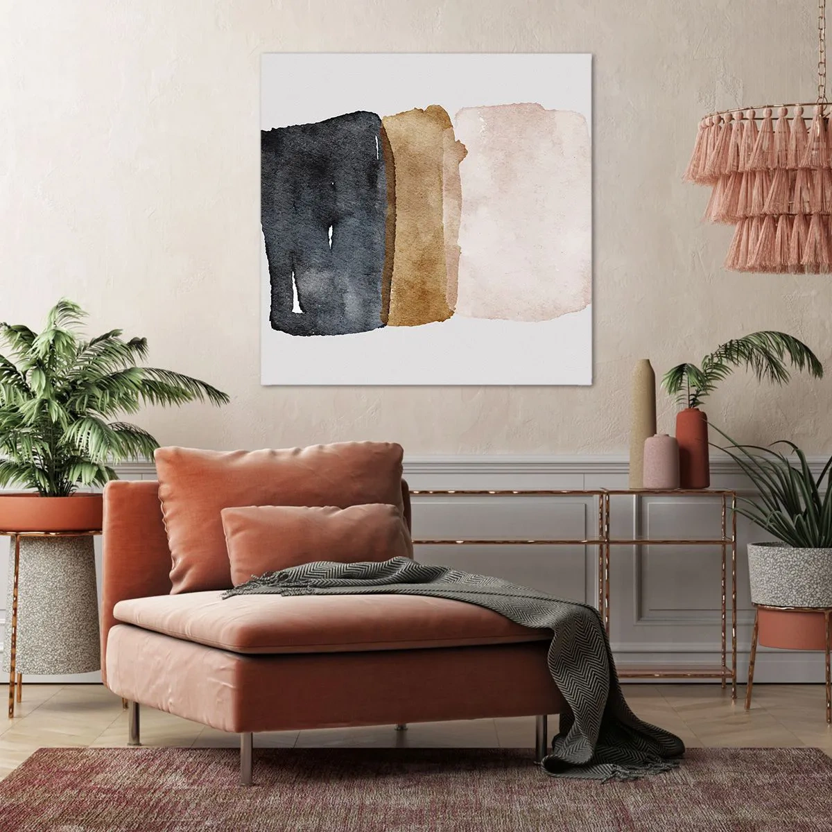 Bild auf Leinwand - Leinwandbild - Die Komposition der Farben der Erde - 70x70 cm