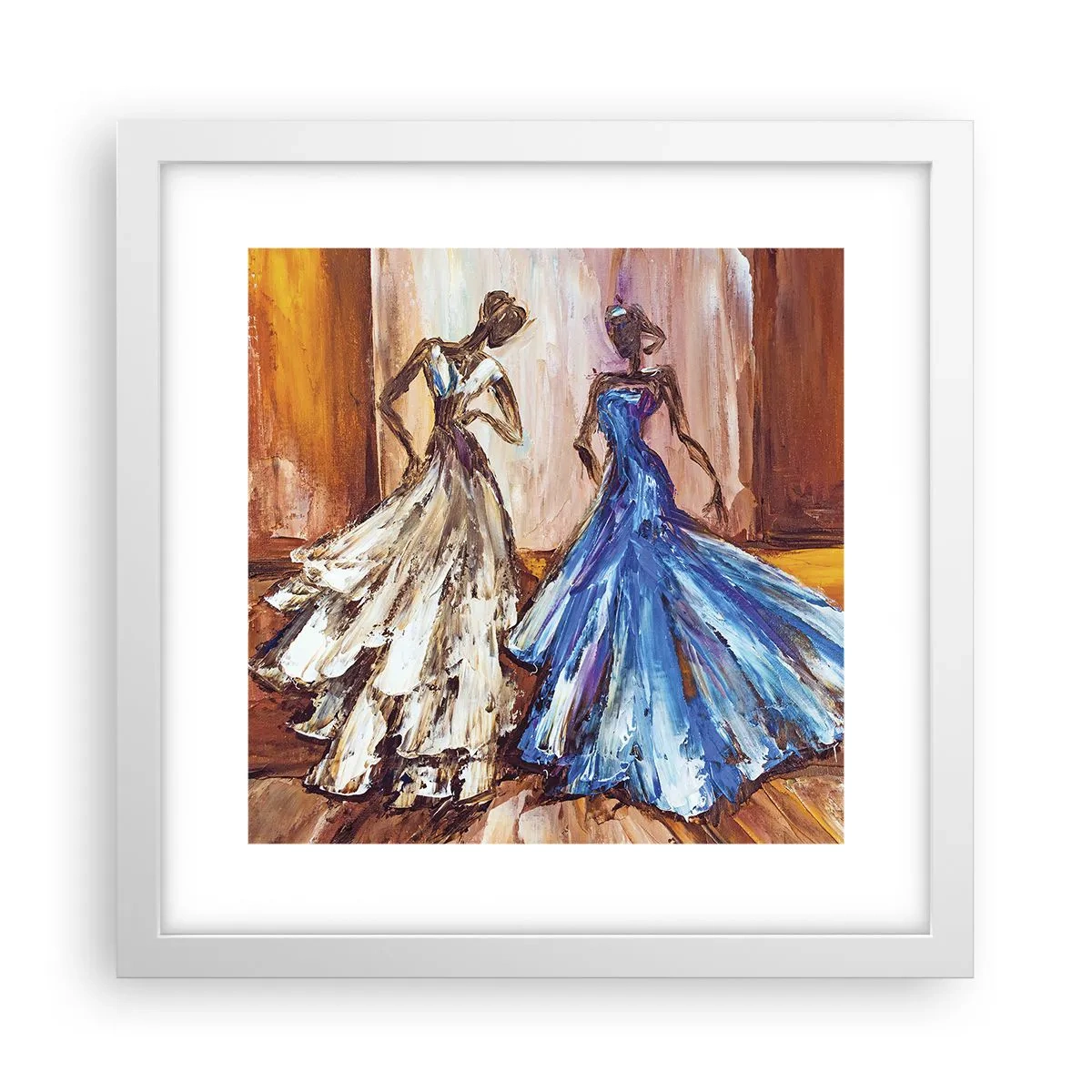 Poster in einem weißen Rahmen - Ein dankbares Duo - 30x30 cm