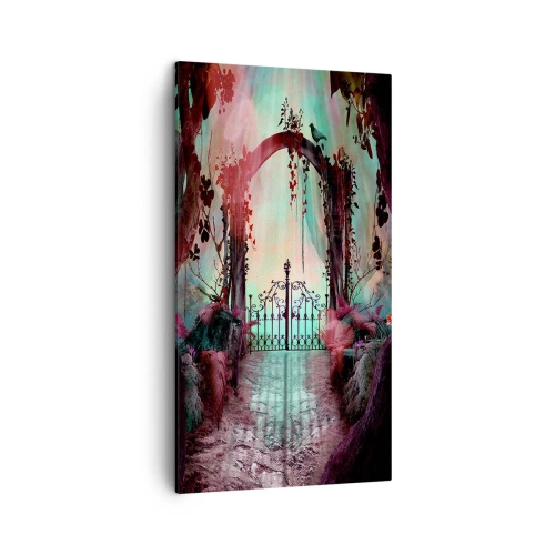 Bild auf Leinwand - Leinwandbild - Geheimer Garten - 45x80 cm