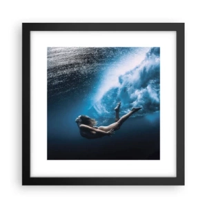 Poster in einem schwarzem Rahmen - Moderne Meerjungfrau - 30x30 cm