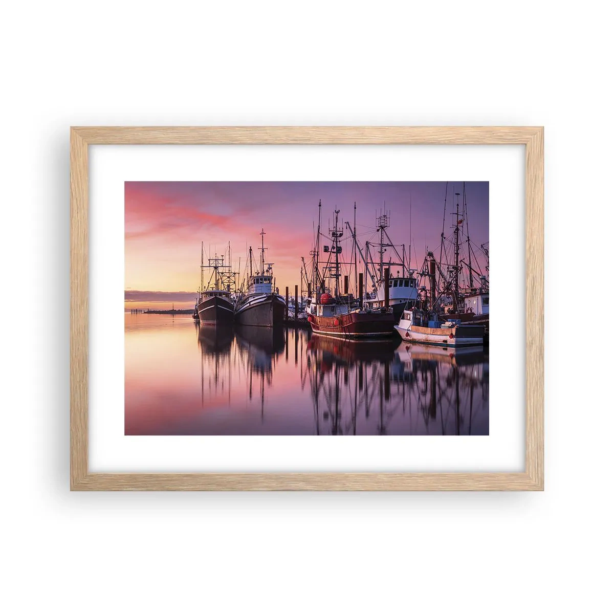 Poster in einem Rahmen aus heller Eiche - Vor dem nächsten Tag - 40x30 cm