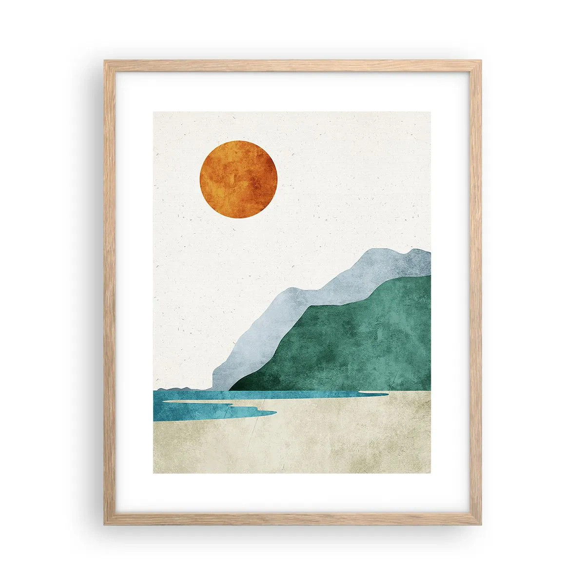 Poster in einem Rahmen aus heller Eiche - Landschaft, wie sie sein sollte - 40x50 cm
