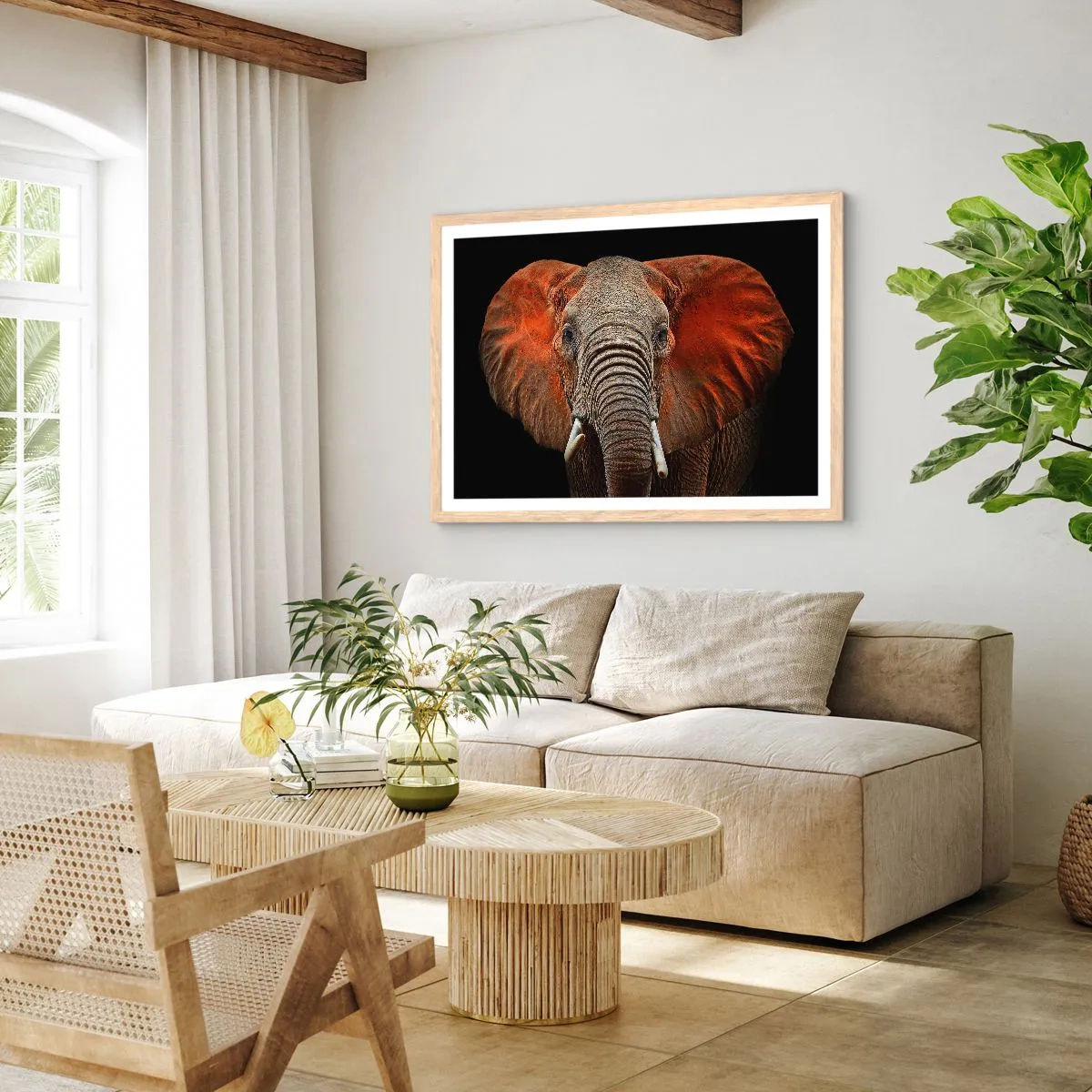 Poster in einem Rahmen aus heller Eiche - Ich bin wild und du? - 50x40 cm