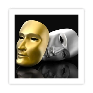 Poster - Das Leben ist wie ein Theater - 50x50 cm