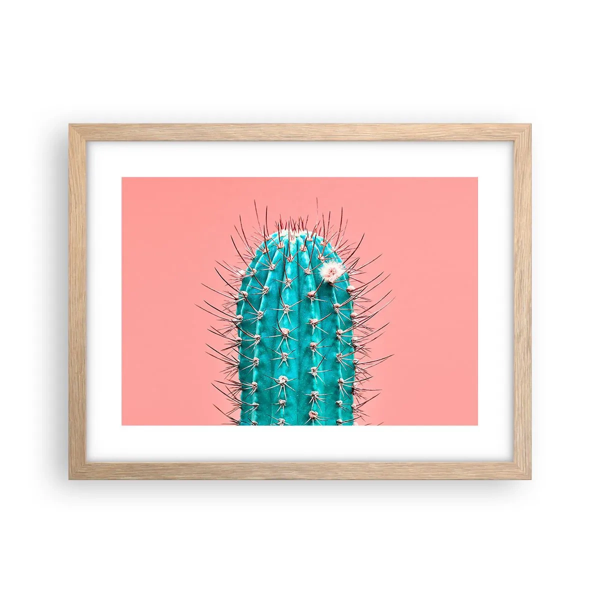 Poster in einem Rahmen aus heller Eiche - Schau einfach hin - 40x30 cm