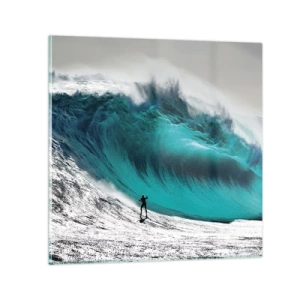 Glasbild - Bild auf glas - Herausforderung angenommen - 60x60 cm