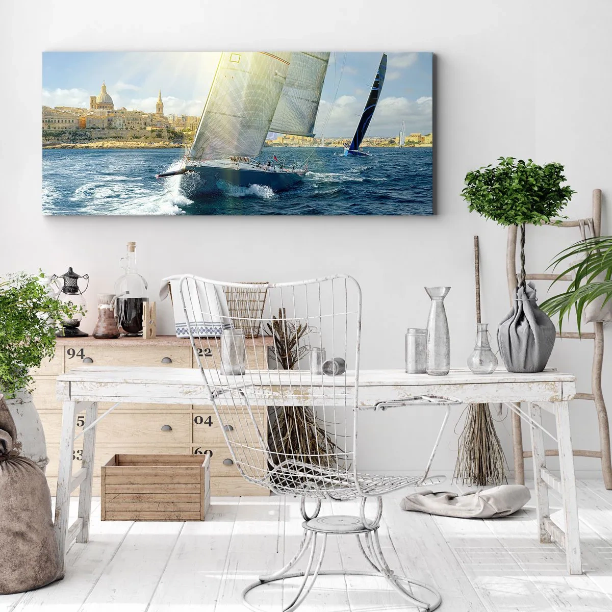 Bild auf Leinwand - Leinwandbild - Es ist Zeit die Stadt zu verlassen - 90x30 cm