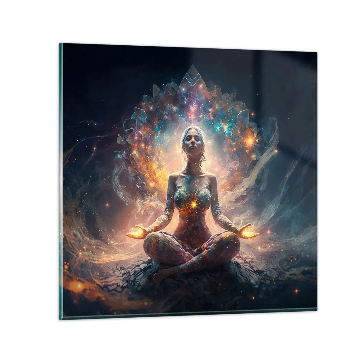 Glasbild - Bild auf glas - Fluss guter Energie - 40x40 cm