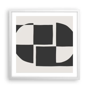 Poster in einem weißen Rahmen - Antithese - Synthese - 50x50 cm