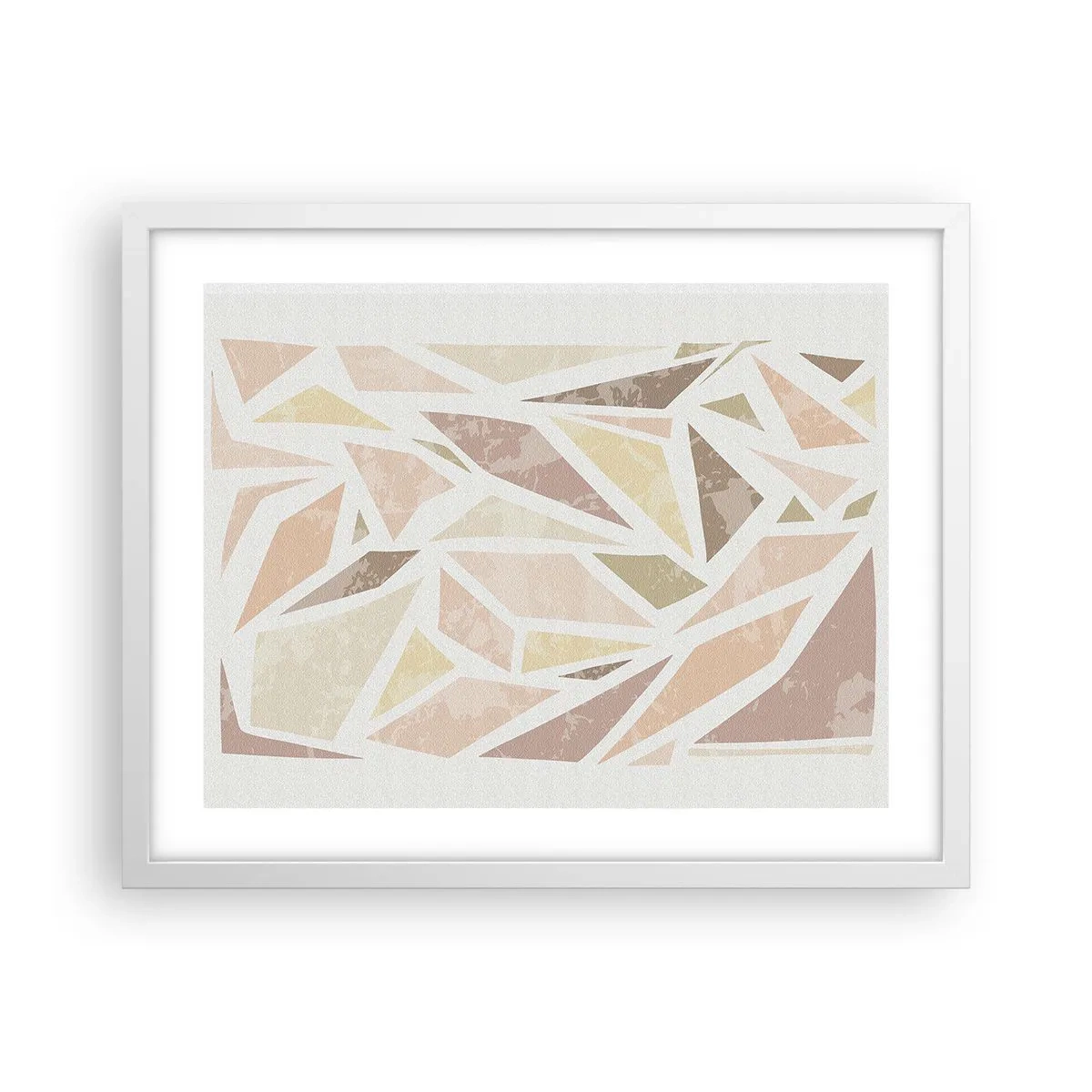 Poster in einem weißen Rahmen - Buntglas-Komposition - 50x40 cm
