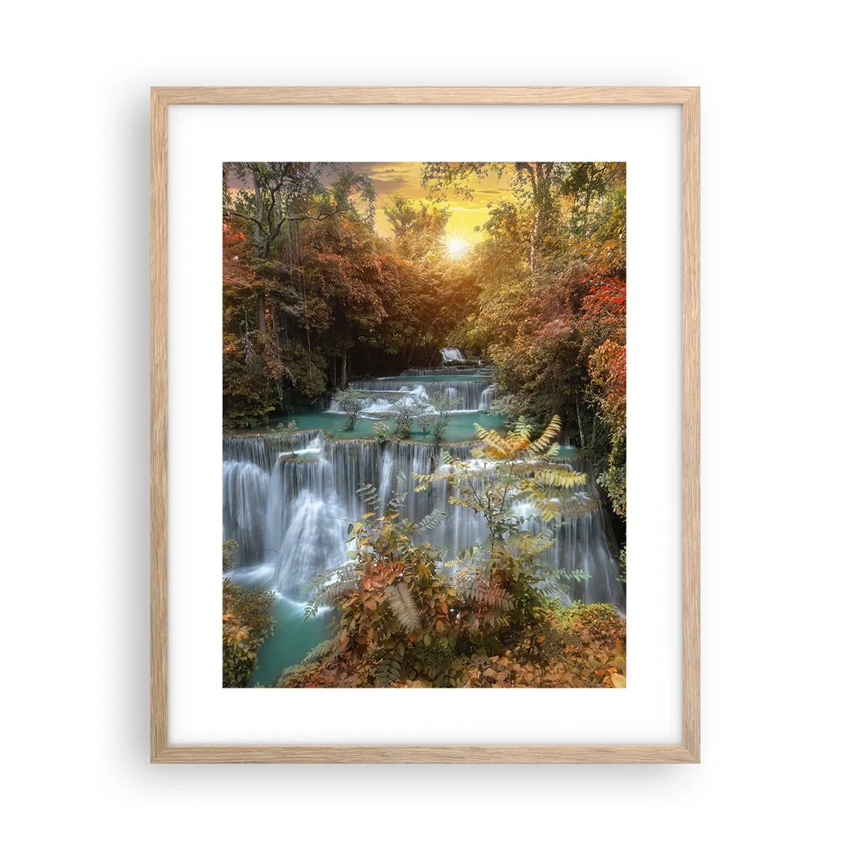 Poster in einem Rahmen aus heller Eiche - Versteckter Schatz des Waldes - 40x50 cm