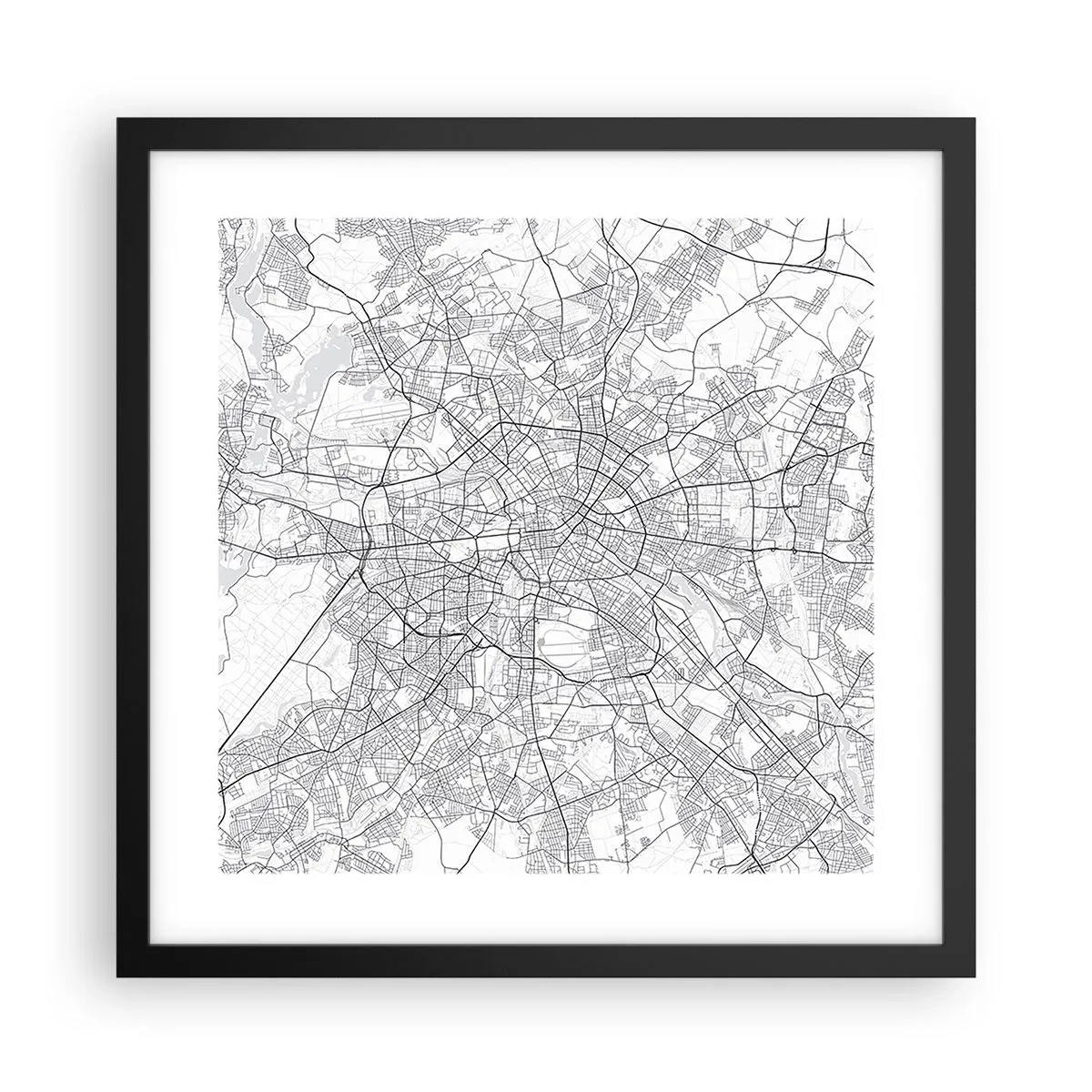 Poster in einem schwarzem Rahmen - Berliner Blume - 40x40 cm