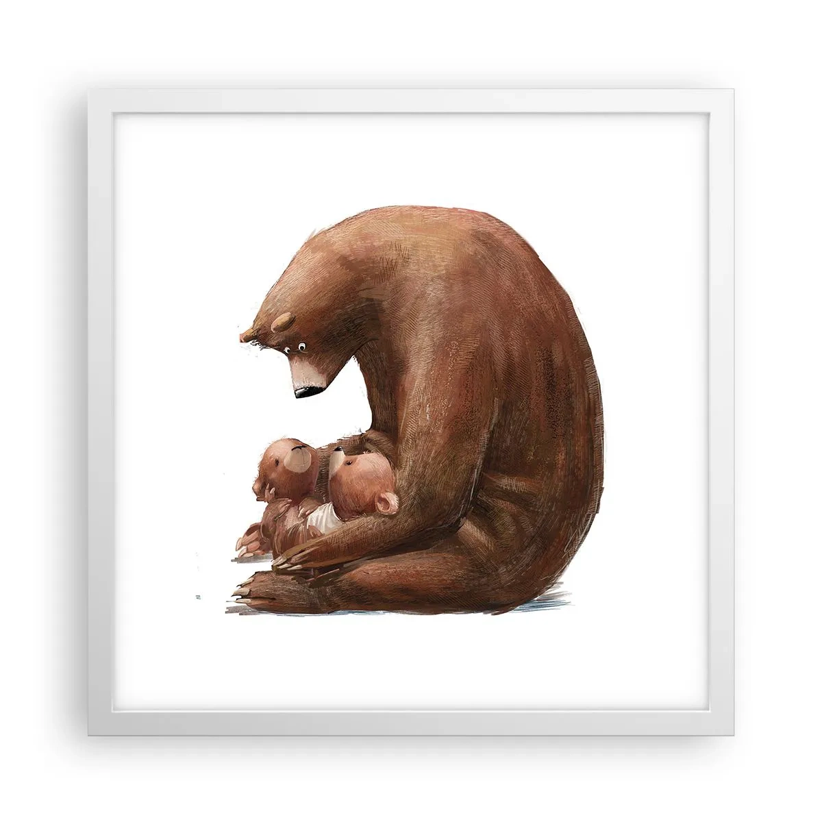 Poster in einem weißen Rahmen - Süße Träume, Kinder - 40x40 cm