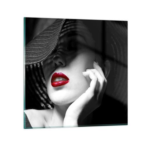 Glasbild - Bild auf glas - Eine Studie in Scharlachrot - 50x50 cm