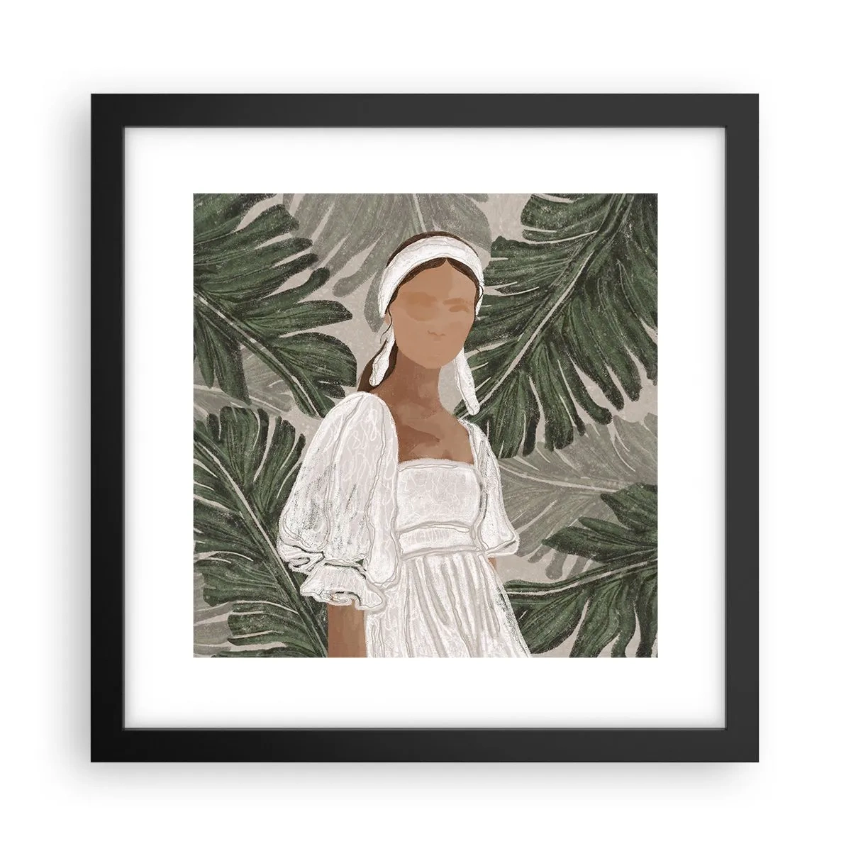 Poster in einem schwarzem Rahmen - Exotisches Porträt - 30x30 cm