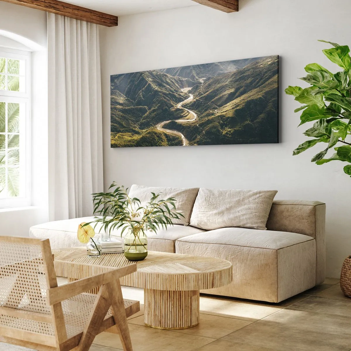 Bild auf Leinwand - Leinwandbild - Direkt aus dem Herzen der Berge - 100x40 cm
