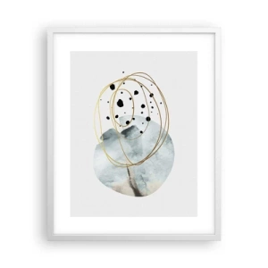 Poster in einem weißen Rahmen - Vom Weltraum umarmt - 40x50 cm