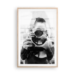 Poster in einem Rahmen aus heller Eiche - Schöpfer und Material - 61x91 cm