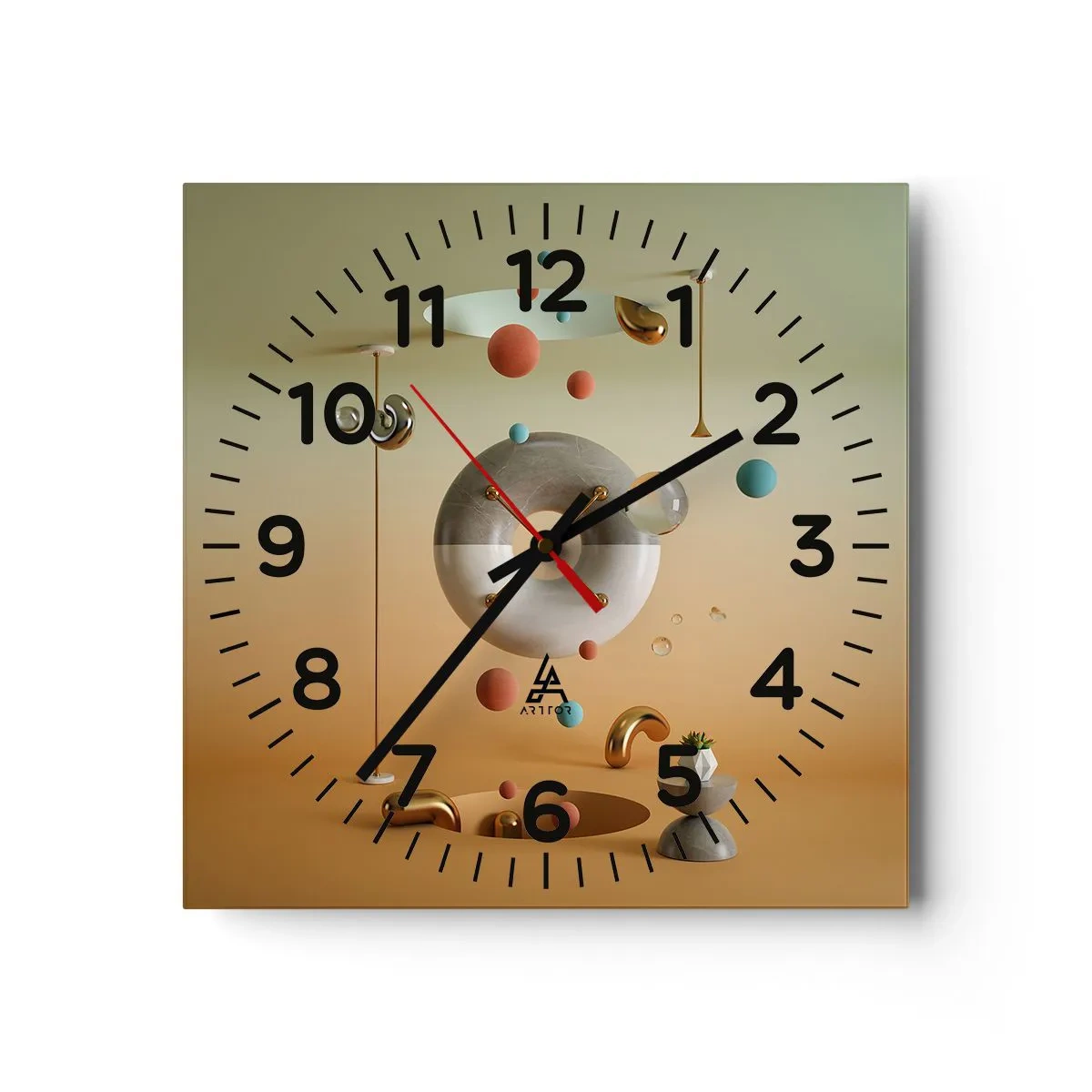 Wanduhr - Glasuhr - Alles kann passieren - 40x40 cm