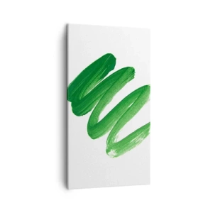 Bild auf Leinwand - Leinwandbild - Grüner Witz - 45x80 cm