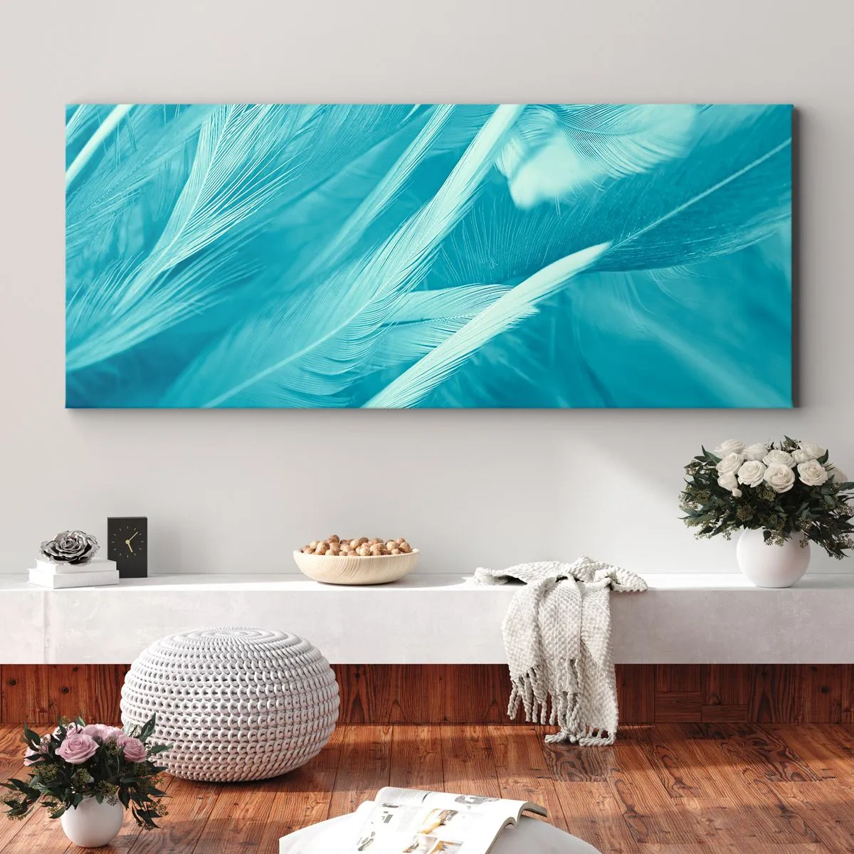 Bild auf Leinwand - Leinwandbild - In Pulver ertrinken - 100x40 cm