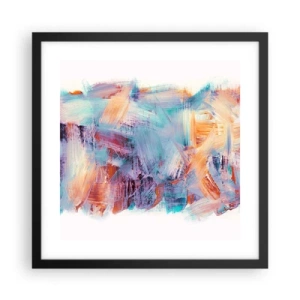 Poster in einem schwarzem Rahmen - Buntes Durcheinander - 40x40 cm