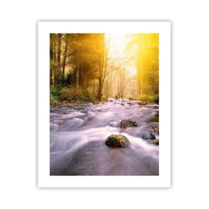 Poster - Malachit im Silber- und Goldrahmen - 40x50 cm