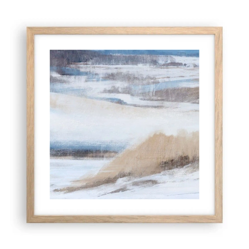 Poster in einem Rahmen aus heller Eiche - Winterkomposition - 40x40 cm