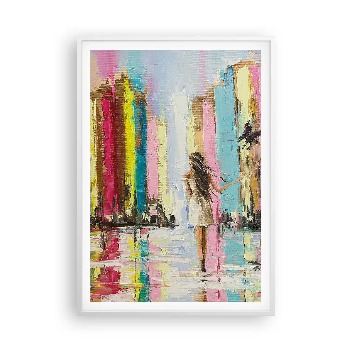 Poster in einem weißen Rahmen - Folge mir - 70x100 cm