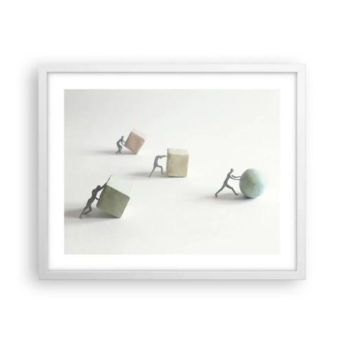 Poster in einem weißen Rahmen - Pures Leben - 50x40 cm