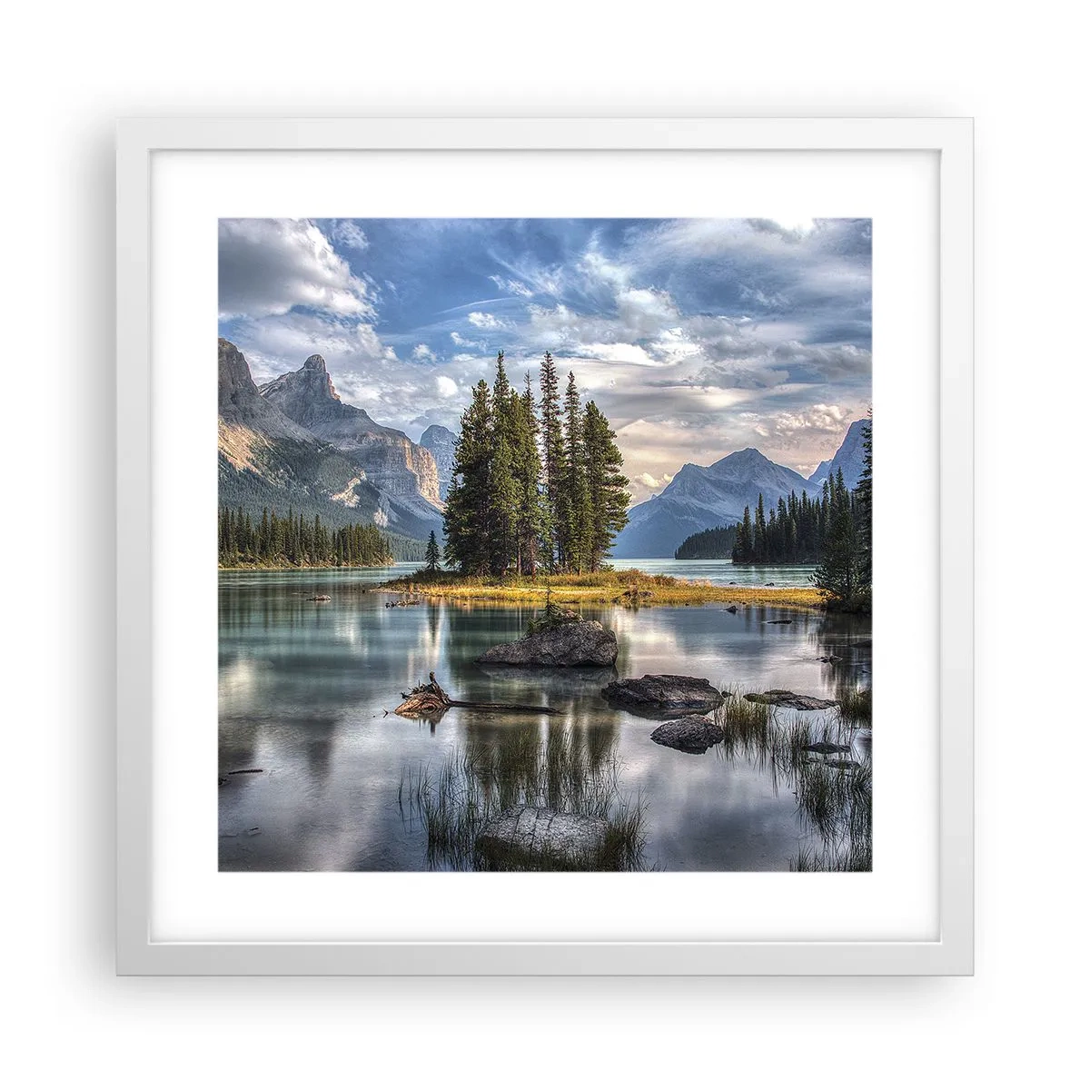 Poster in einem weißen Rahmen - An dem tollen und sauberen Wasser ... - 40x40 cm