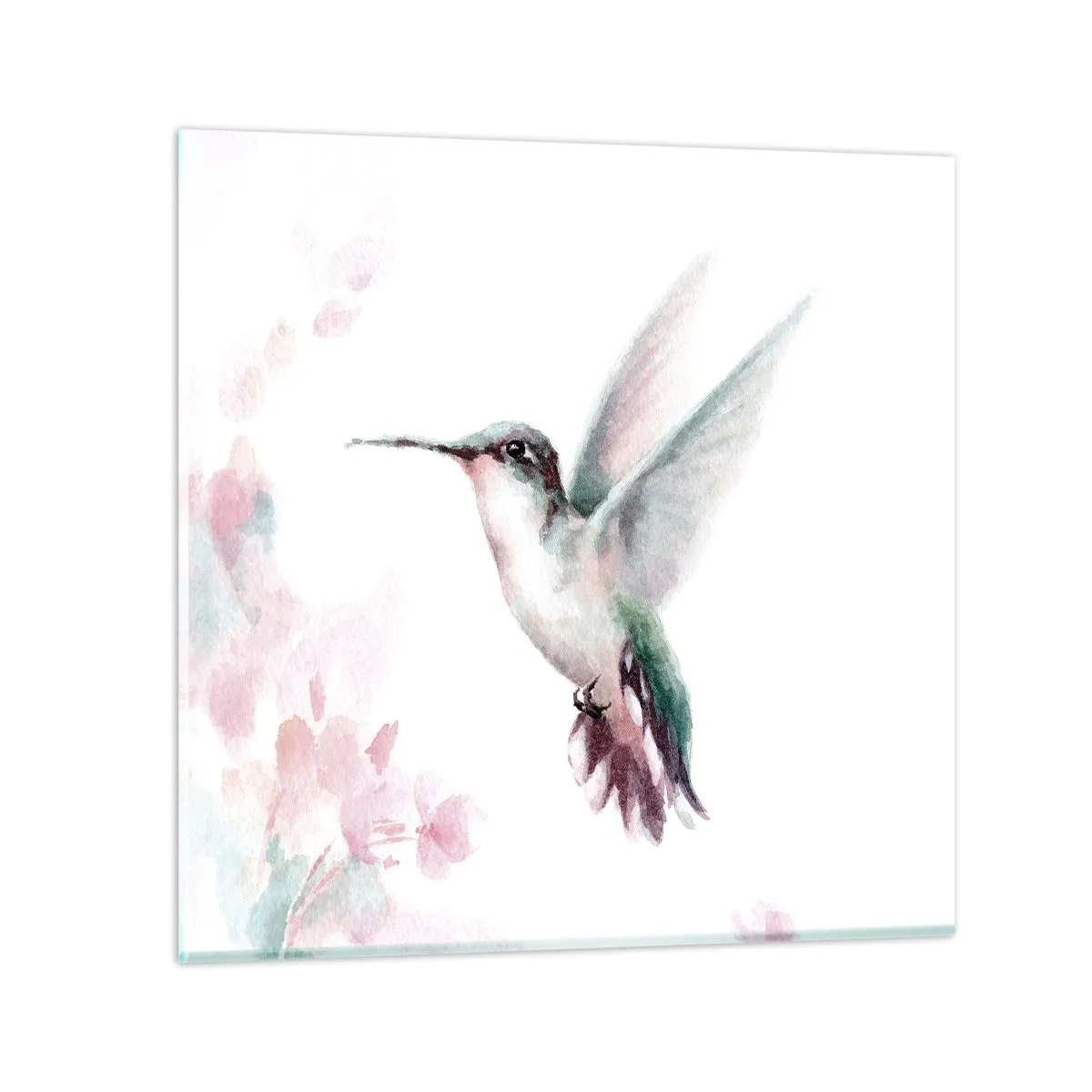 Glasbild - Bild auf glas - Im Flattern gehalten - 60x60 cm