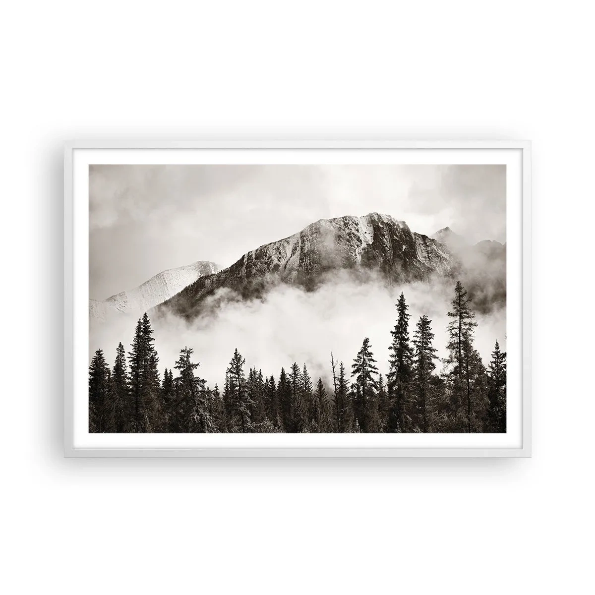 Poster in einem weißen Rahmen - Lineal aus Granit - 91x61 cm