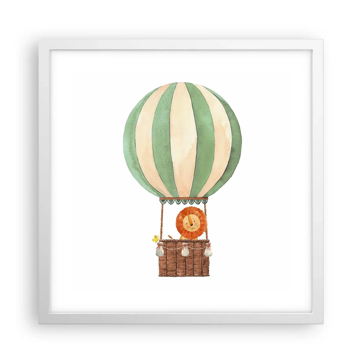 Poster in einem weißen Rahmen - Leons Reisen - 40x40 cm